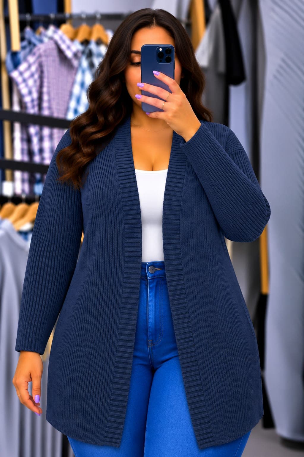 Knit Open Cardigan