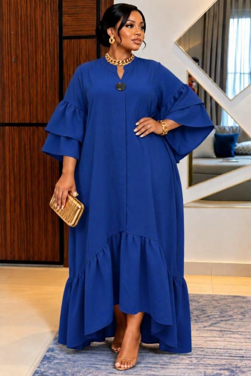 Tiered Sleeve Maxi Dress